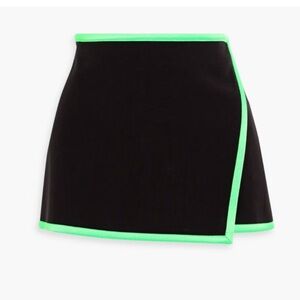 Alice + Olivia Lillia Crossover Piped Black Mini Skirt 2